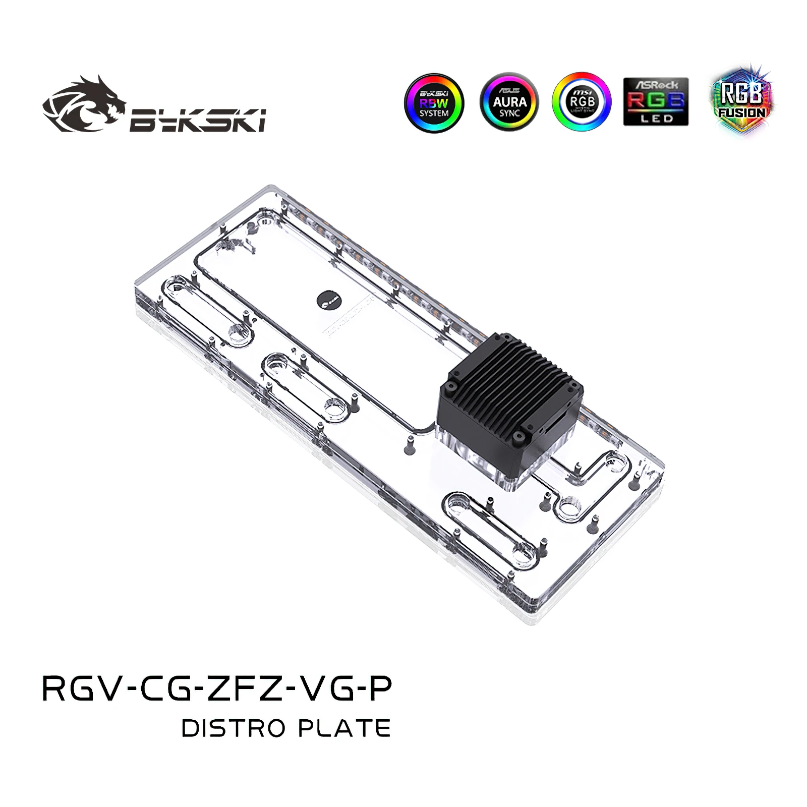 

Bykski RGB Water Cooling Distro Plate Reservoir for Cougar CONQUER2 Chassis RGV-CG-ZFZ-VG-P