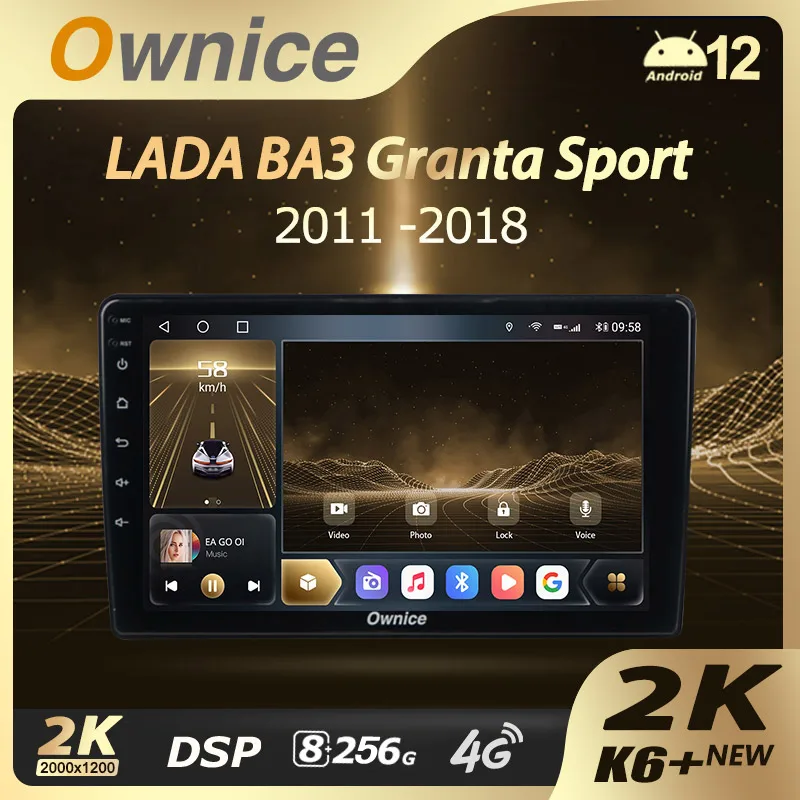 

Автомагнитола Ownice K6 + 2K для LADA Granta Sport 2011-2018, мультимедийный видеоплеер, навигация, стерео, GPS, Android 12, 2din, DVD