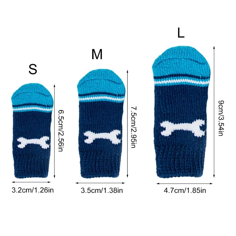 

Противоскользящие носки для собак, защита лап домашних питомцев из твердой древесины, для поврежденных лап, подходит для маленьких собак в ...