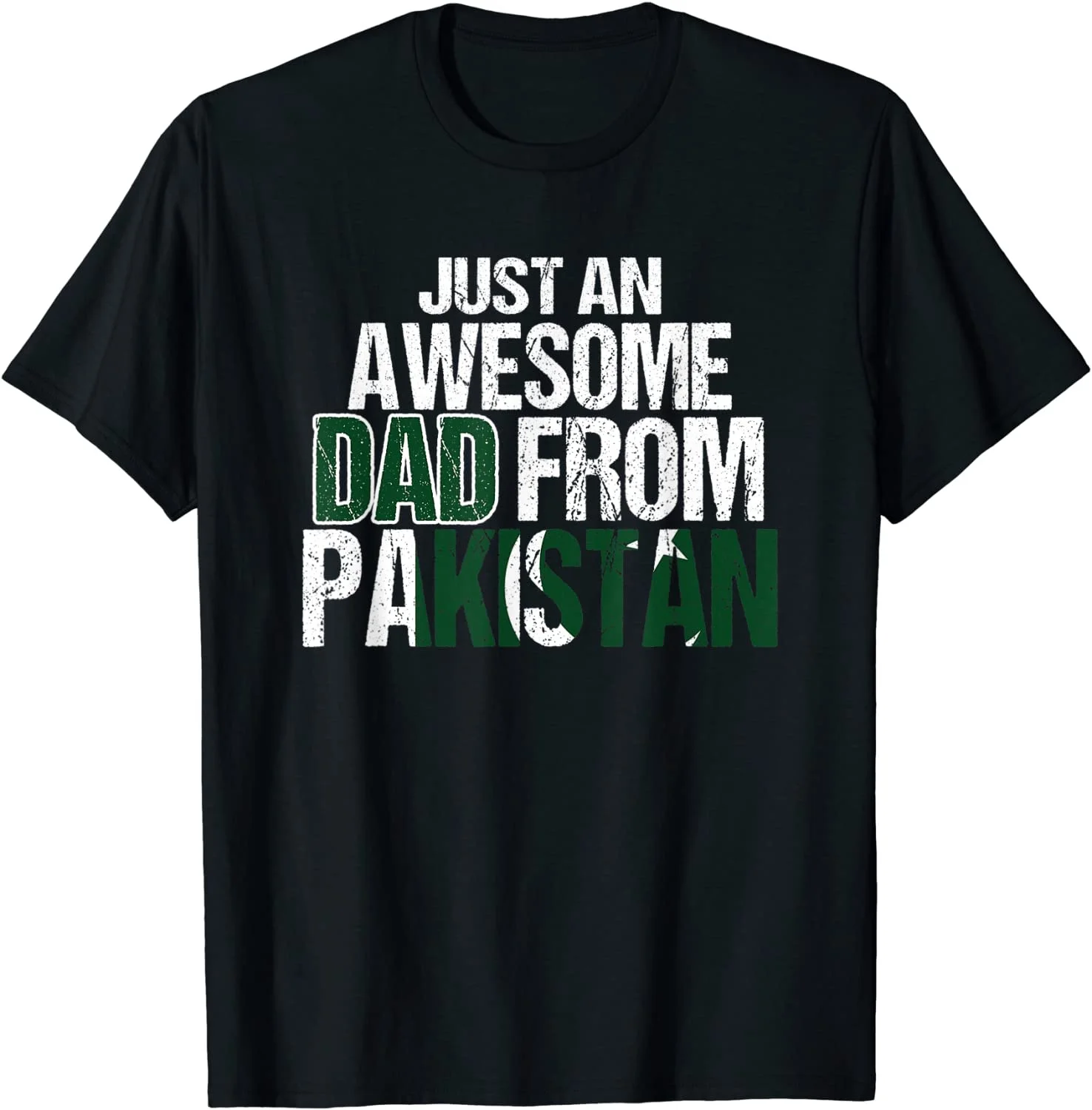 

Awesome Dad Pakistan Flag T-Shirt Distessed