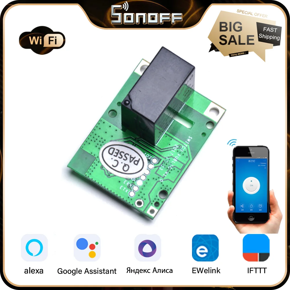 SONOFF RE5V1C релейный модуль 5 в WiFi DIY Переключатель Inching/Selflock режимы работы приложение голосовое дистанционное управление для Alexa Google Home