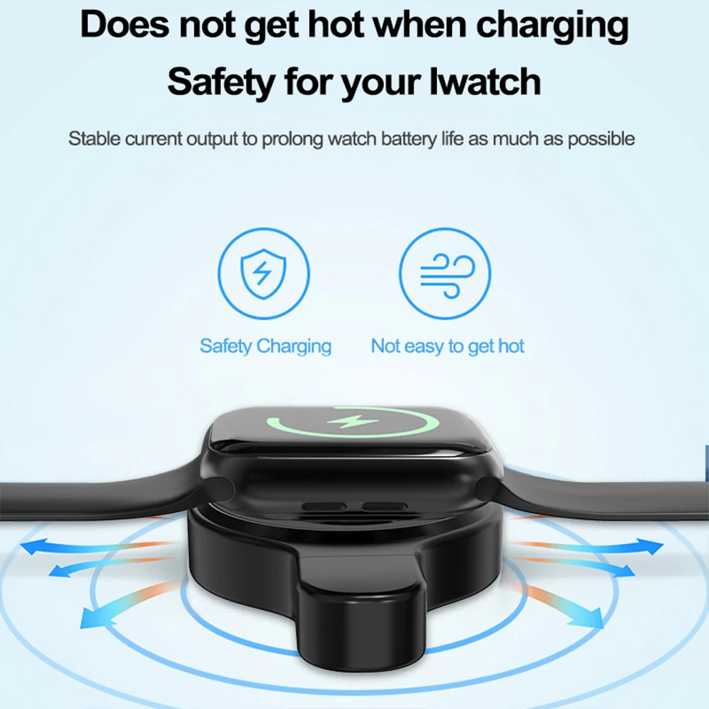 Портативное беспроводное зарядное устройство USB C для iWatch 7/6/5/4/3/2/1 док-станция