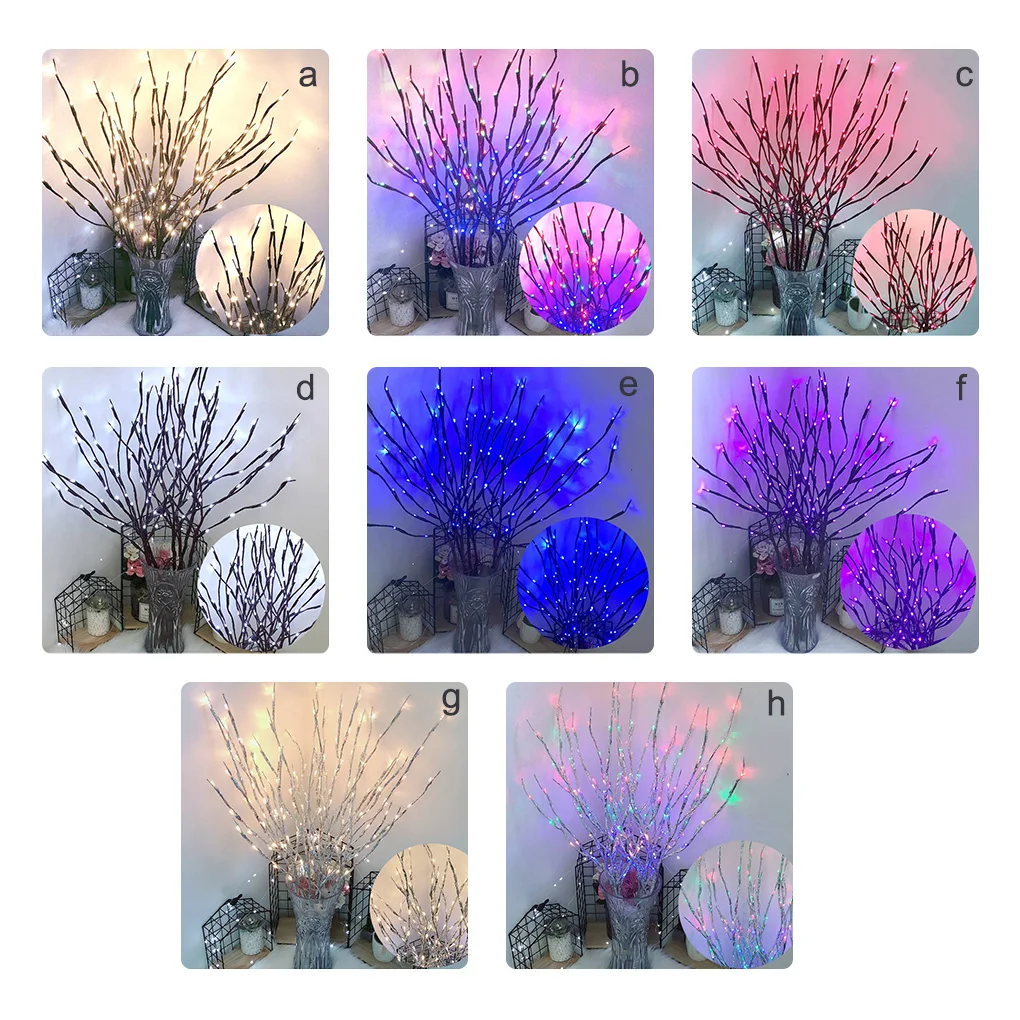 

Tree Branches LED Light 5000K Color Temperature Lamp String New Year Decoration Indoor Outdoor Battery Powered Home Decor Blue