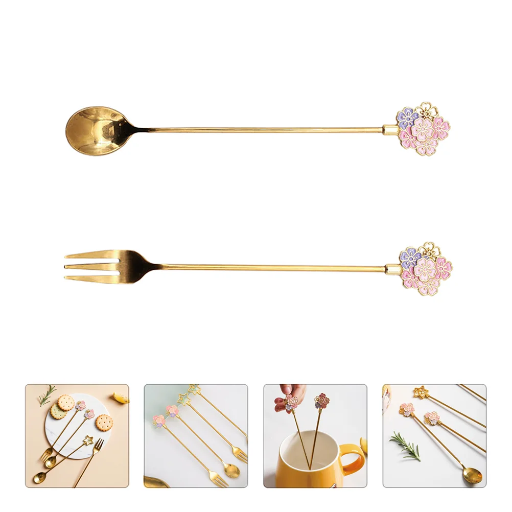 

2pcs Lightweight Creative Practical Fork Spoon for Restaurant Hotel Home