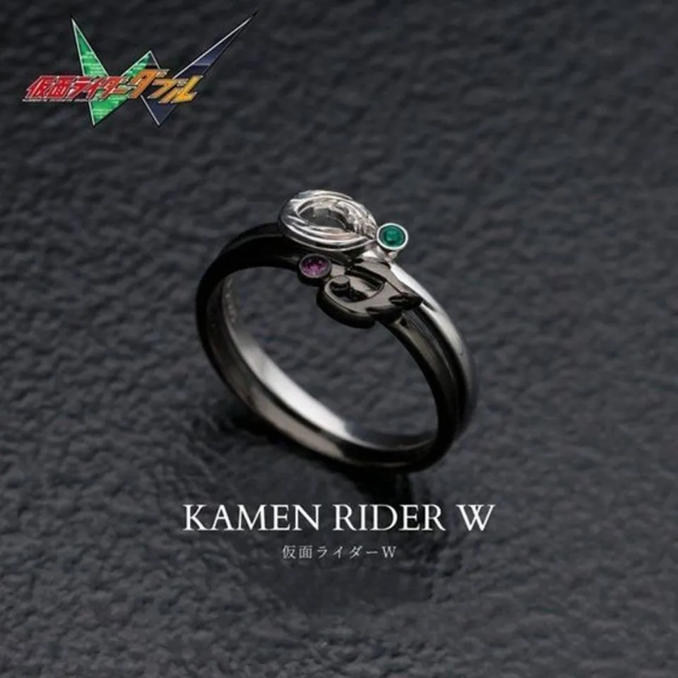 

Masked Rider Ring Set for Woman Kamen Rider W Adjustable Rings Man Anime Accesorios Fashion Metal Jewelry Kawaii Friend Gift