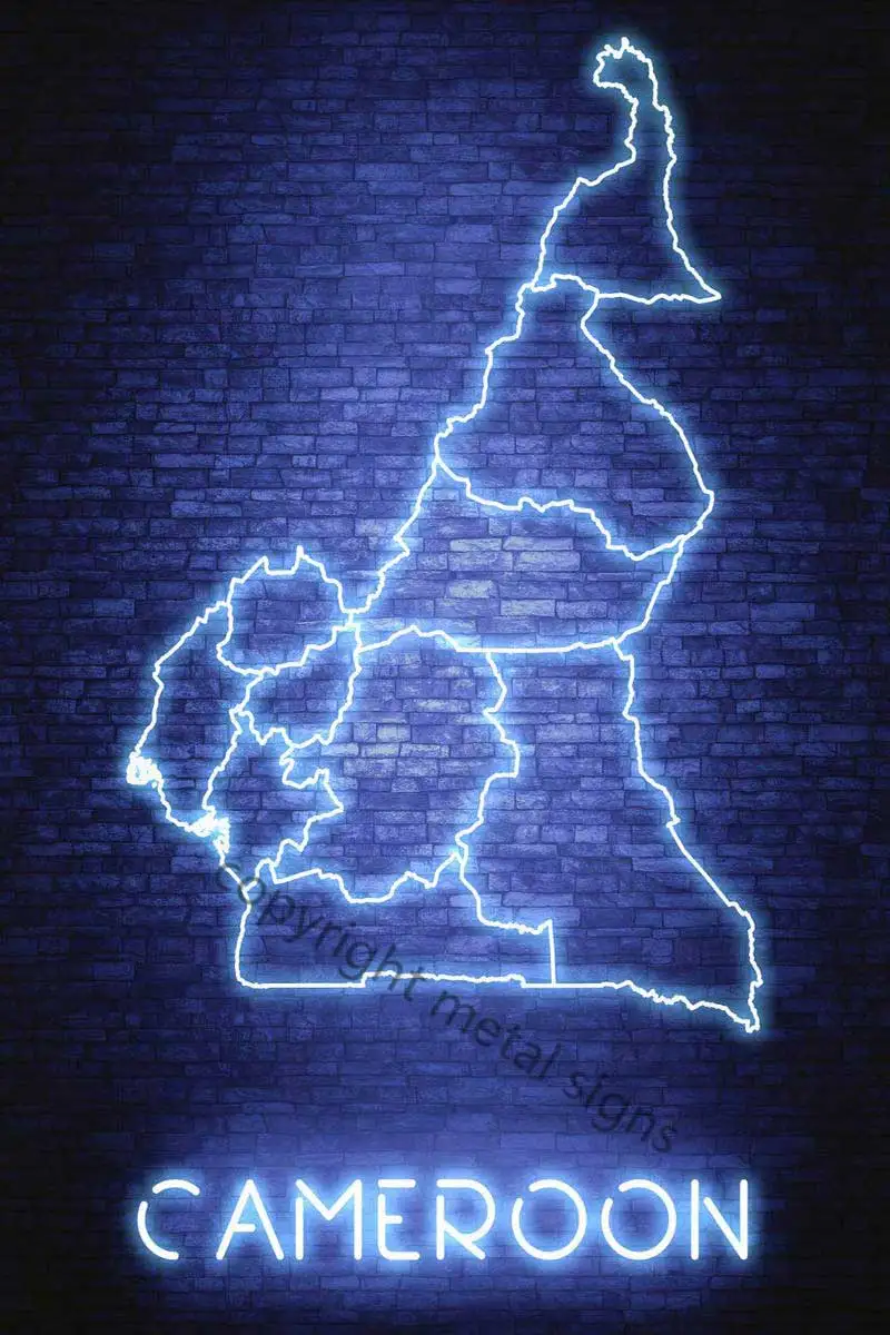

Жестяные таблички из Камеруна Yaounde, Настенный декор, декор для комнаты, Ретро винтажный неоновый знак для дома, клуба, мужская пещера, кафе, п...