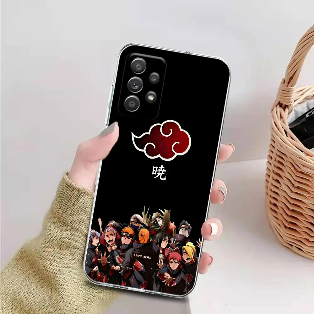Прозрачный чехол для телефона с аниме Наруто Акацуки Итачи Учиха Samsung A01 A02 A02s A11 A12