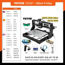 VEVOR CNC 3018 PRO Router Engraver with Laser Module 3 Axis Engraving Machine GRBL Wood Milling Wood Router for DIY Woodworking