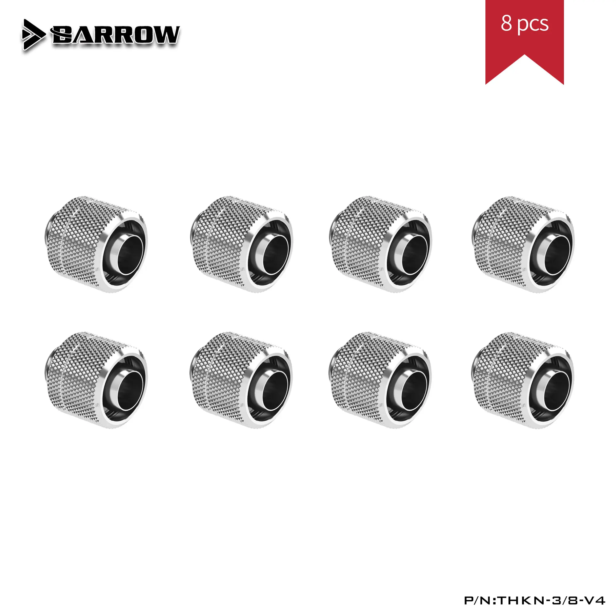 Barrow THKN-3/8-V4 8 шт. 10 шт. G1/4 3/8 ID 5/8 OD 10x16 мм, мягкая трубка, фитинги для мягкой искусственной кожи для компьютера, чехол