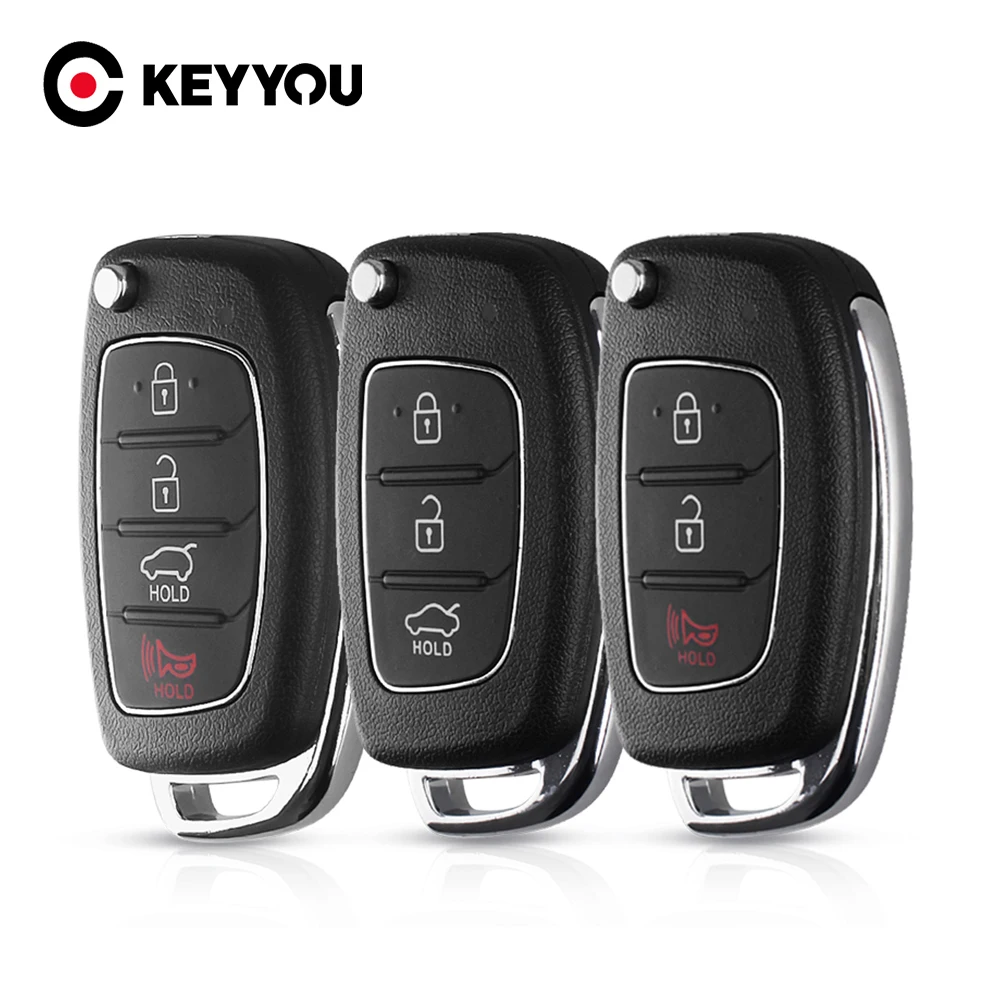 Пульт дистанционного управления KEYYOU 3/4 кнопок флип-брелок складной