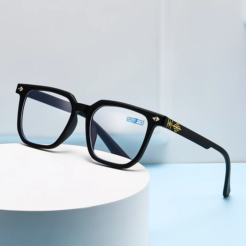 Новые очки для чтения в черной оправе стиле ретро пресбиопии мужские квадратной