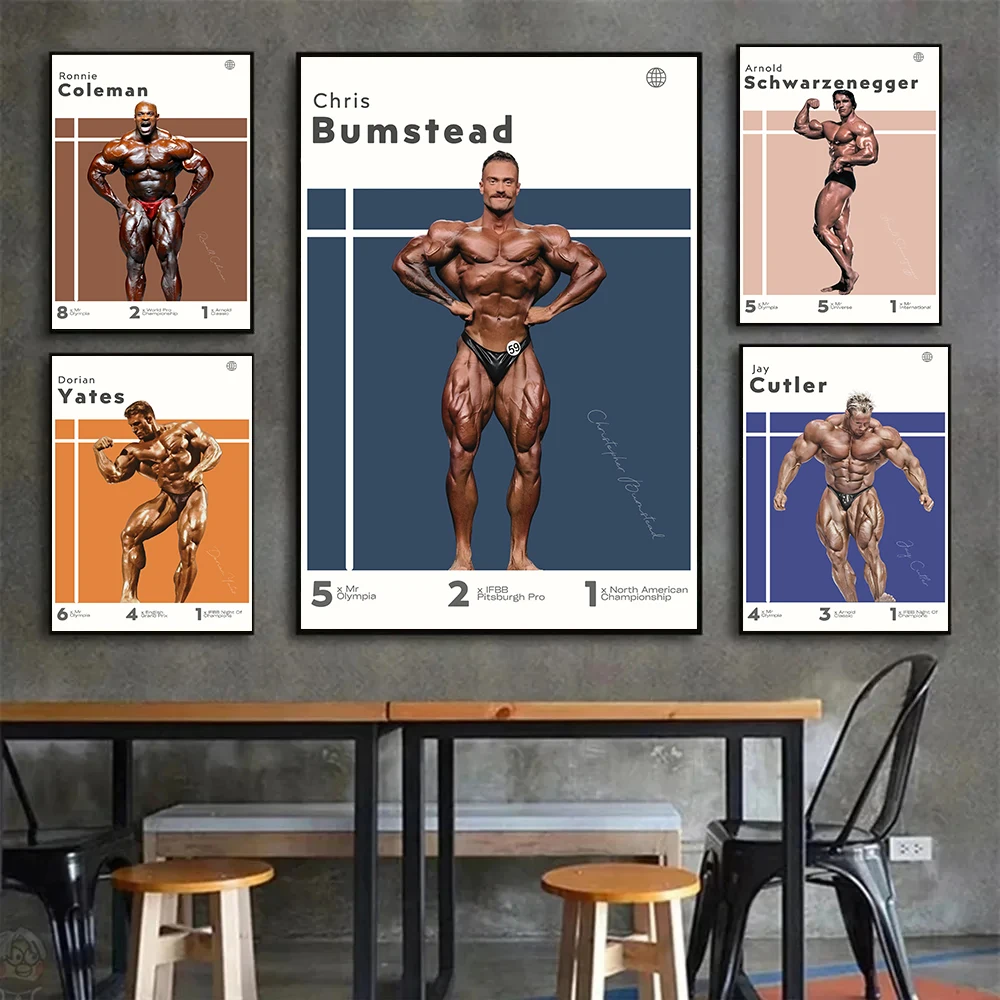 Художественный постер в современном стиле для фитнес-центру Крис Бамстед