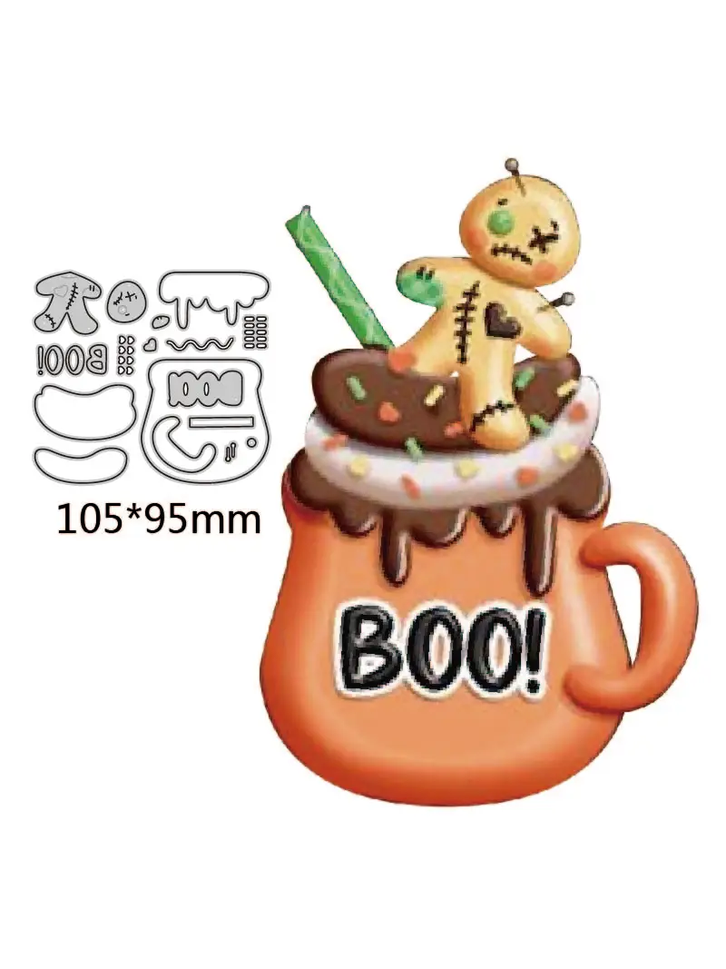 Новинка 2023 металлические штампы рождественские украшения для чашки с печеньем