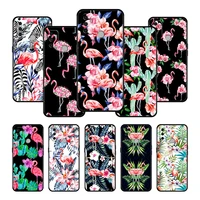 pink flamingo print phone case cover for oppo a74 a93 a54 a53 a16 a15 a9 a5 a52 a5s protection bag silicone back original print