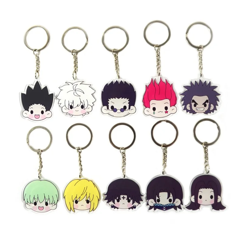 1 шт. милый аниме Hunter X брелок для ключей GON FREECSS Killua Hisoka фантомная труппа Chrollo
