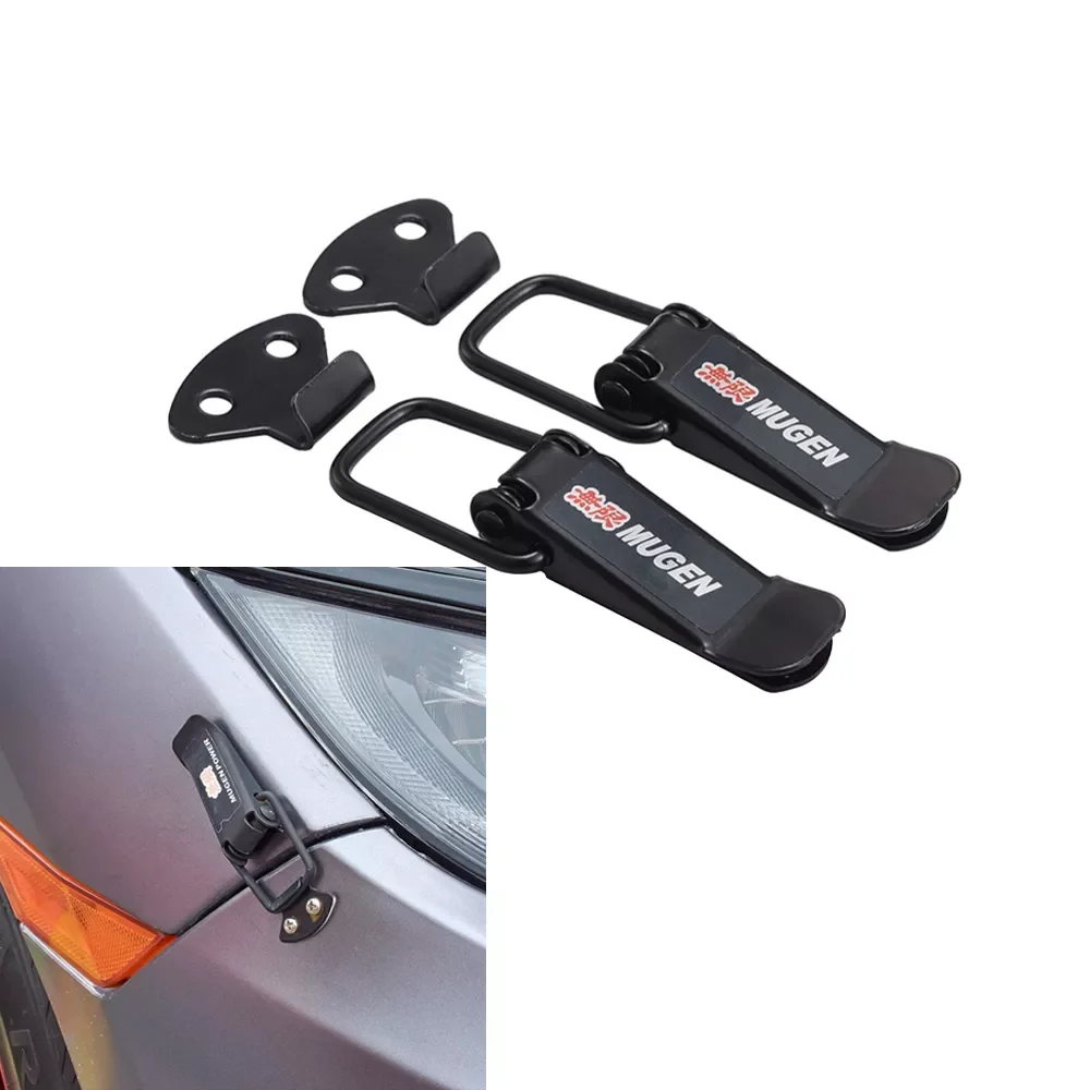 

2PCS Security Hook Lock Clip Kit Car Quick Release Bumper Buckle Fasteners Trunk Front Rear Fender Bumper Hatch Buckle Fastener