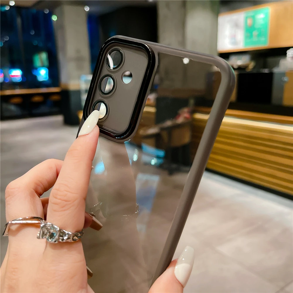 Фото Прозрачный чехол для телефона с магнитным кольцом для Xiaomi Redmi 15A 15C 15 14C 13C 13X 12C A5 A3 A7 Pro, защита объектива, мягкая силиконовая задняя крышка №5