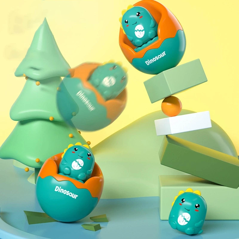 Lovely Roly-poly Toy Infant Bathtub Toy w/ Tumbler & Bell Educational Baby Gift