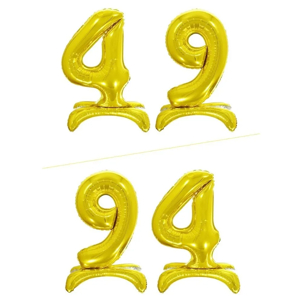 Balloons figure 49/94 80 cm gold on the stand balloons balloon Ball | Ballons &amp Accessories