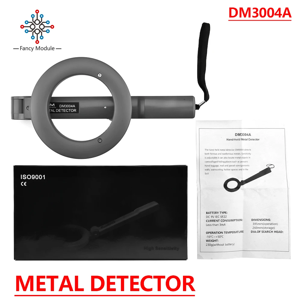 

DM3004A Metal Scanner Handheld High Sensitivity Metal Detector Security Checker Pinpointer Search Detect Tool with Buzzer Alarm