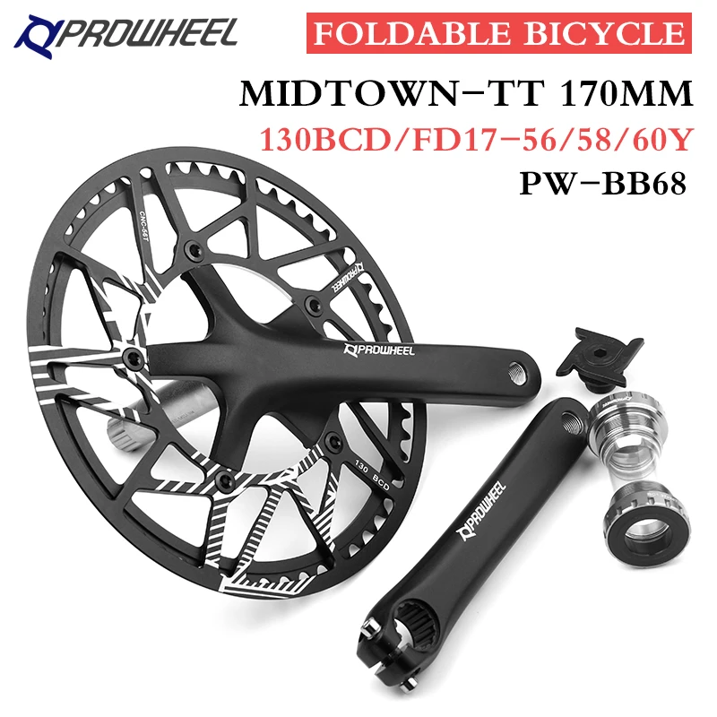 

Коленчатая Звездочка Prowheel 130BCD, коленчатая Звездочка 170 мм, коленчатая Звездочка 56Y 58Y 60Y с нижним кронштейном, набор коленчатых звездочек для ...