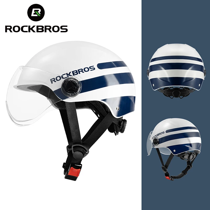 

ROCKBROS Scooter Helmet Removable Goggles Electric Bicycle Snowboard Motorcycle Helmet Ultralight Sports Ski Cycling Safe Hat