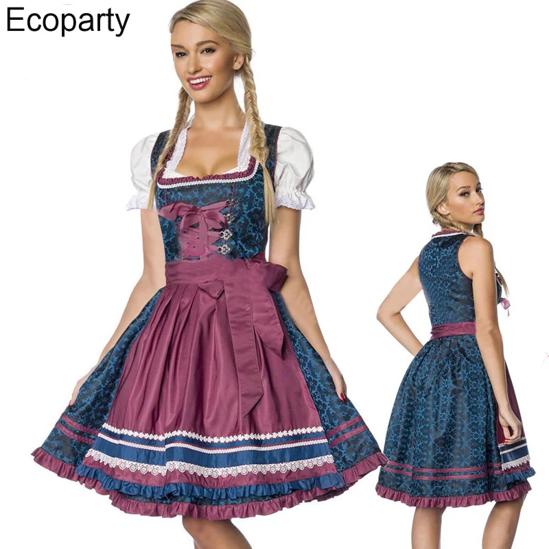 Традиционные баварские костюмы на Октоберфест пиво платья горничной дирндл