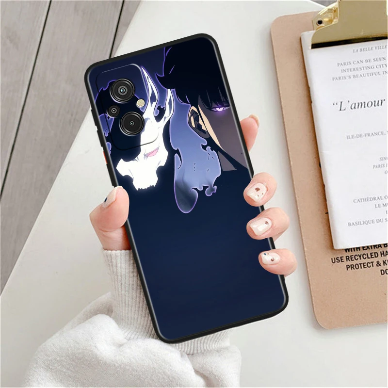 Соло выравнивающийся мультяшный для Xiaomi Redmi 13C 12C 12 11A 10C 10X 9T 9C 9AT 8A 8 7A A3 A2 A1 Plus черный