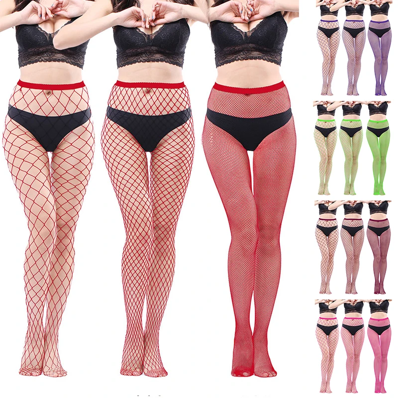 

Женские ажурные колготки, длинные пикантные сетчатые чулки, сетчатые носки, женское нижнее белье, эластичные сетчатые чулки