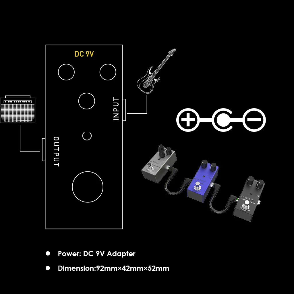 LOMMI педаль эффектов для электрогитары Mini с одной педалью винтажный Overdrive +