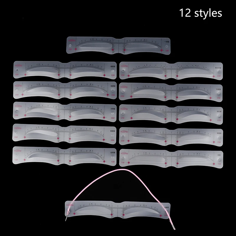 12 шт./набор трафареты для женского макияжа