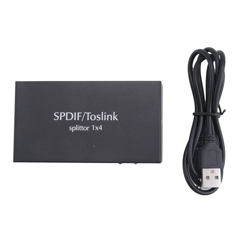 Цифровой оптический аудио 1X4 сплиттер цифровой SPDIF Toslink оптоволоконный 1 в 4 Out