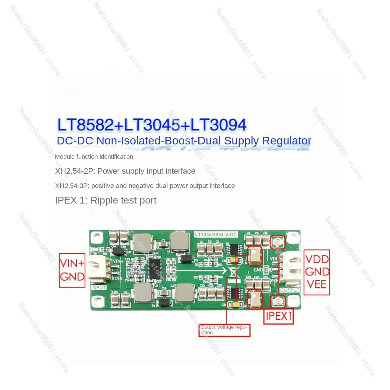 Lt3045/3094 Регулируемый источник питания Lt8582 с двойным источником Vioc функция