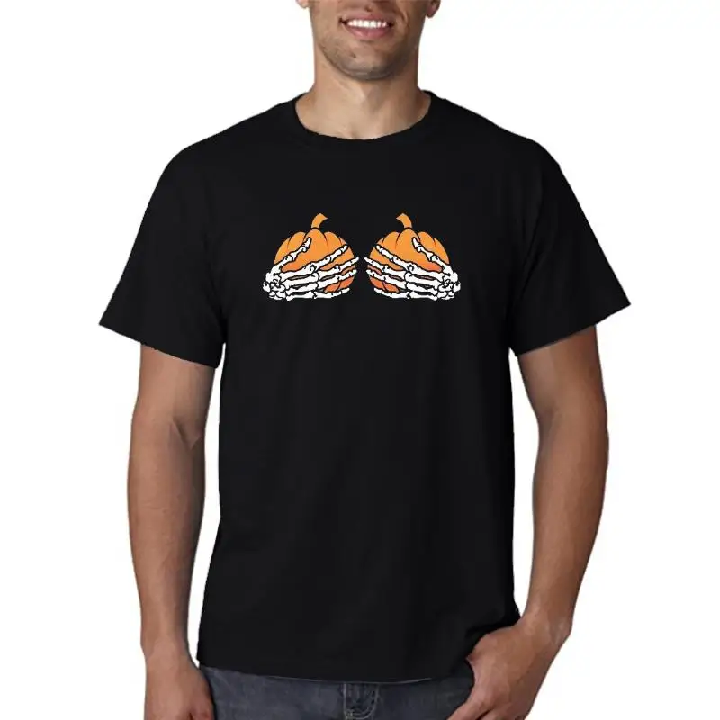 

Outumn Foshion женская рубашка с изображением тыквы черепа с круглым вырезом и коротким рукавом Cosuol Топы