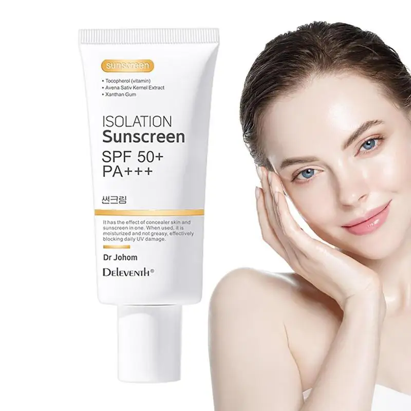 

SPF 50 Sunscreen Long Lasting & Waterproof Sun Protection Cream Moisturizing Non Sticky Broad Spectrum Sunblock For Face & Body