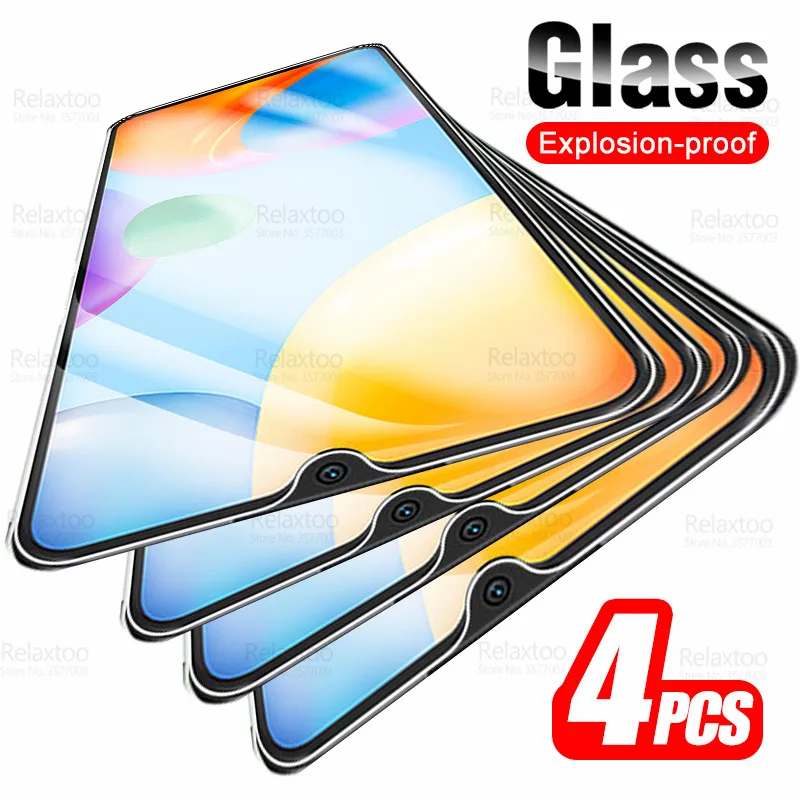 

4pcs Protective Tempered Glass For Xiaomi Redmi 10C Screen Protector Redmi10C Remi Readmi 10 C C10 6.71" Full Cover Armor Films