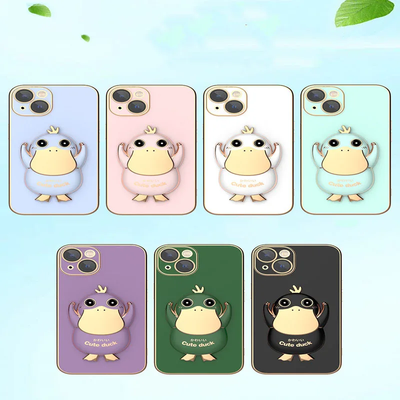 

Kawaii Pokmoned Psyduck Anime Silicone Phone Case Cartoon Cute Suitable for Iphone12 13ProMax 11 12Promax 7 Xr Xs Max Girls Gift