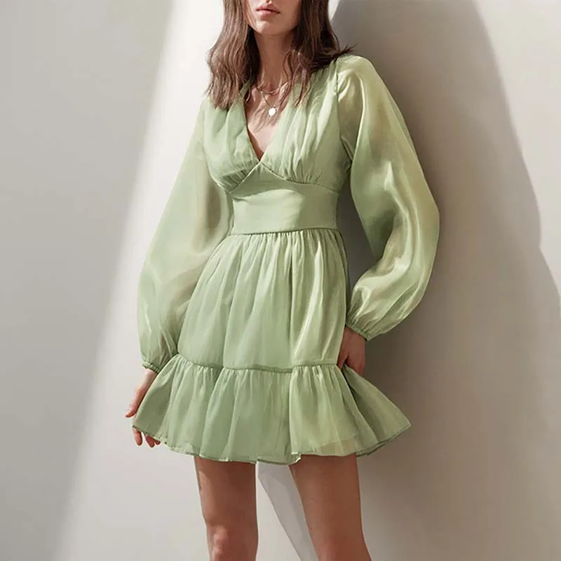 

Womens Maxi Dress Evening Dress Luxury Casual Dresses For Women 2023 Autum Winter High Waist Court Tie Long Sleeve Satin Dress
