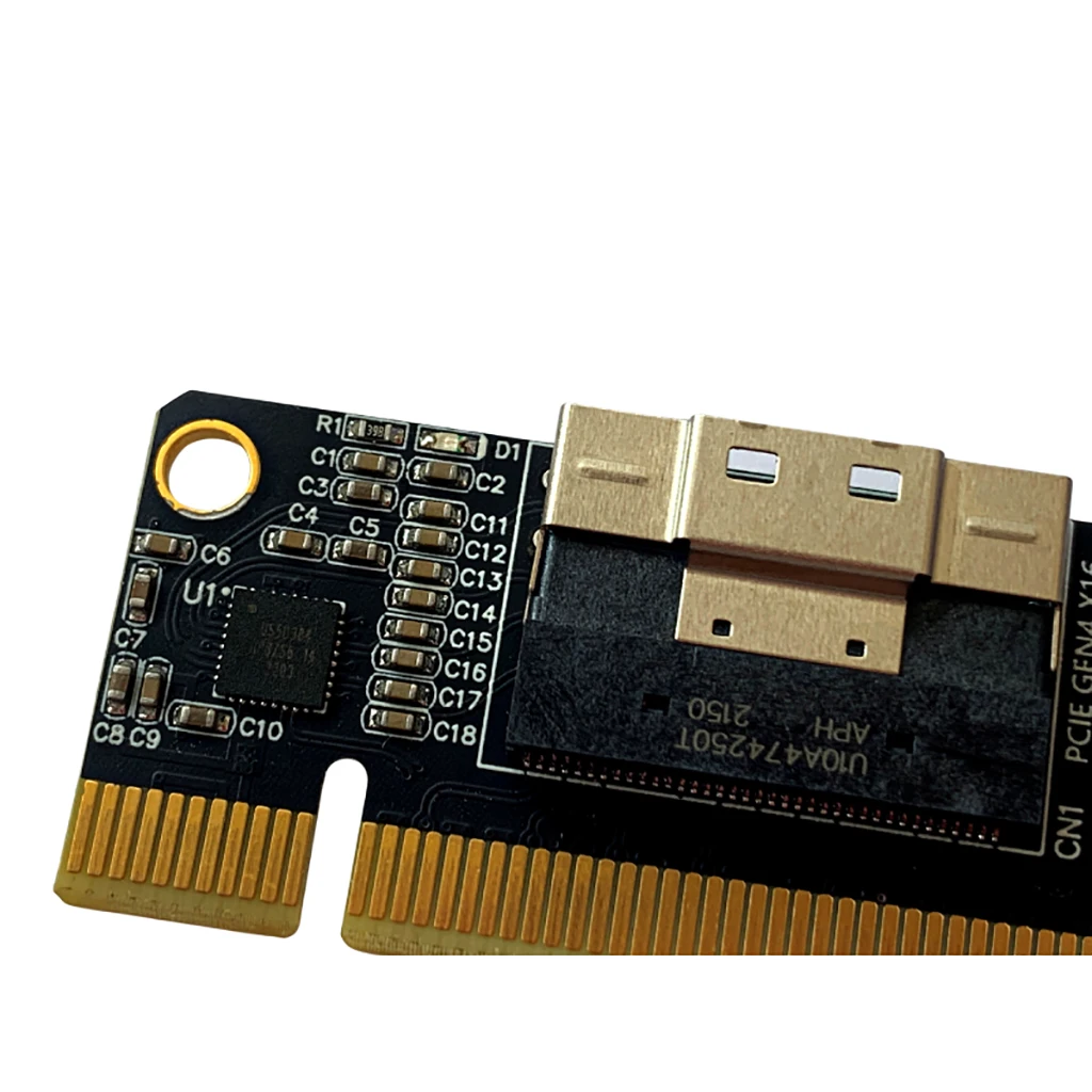 PCIe 4 0x16-4 Порты NVMe-совместимые карты расширения PCI-E 0 16x для SlimSAS 8i x2 SFF8654 Графика