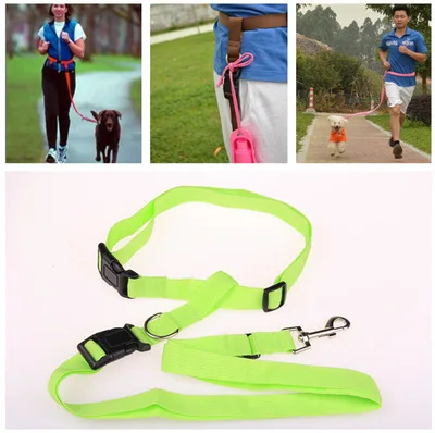 

Adjustable Handsfree Dog Pet Walking Running Jogging Lead Leash Waist Belt Chest Strap Gift Pet Supplies