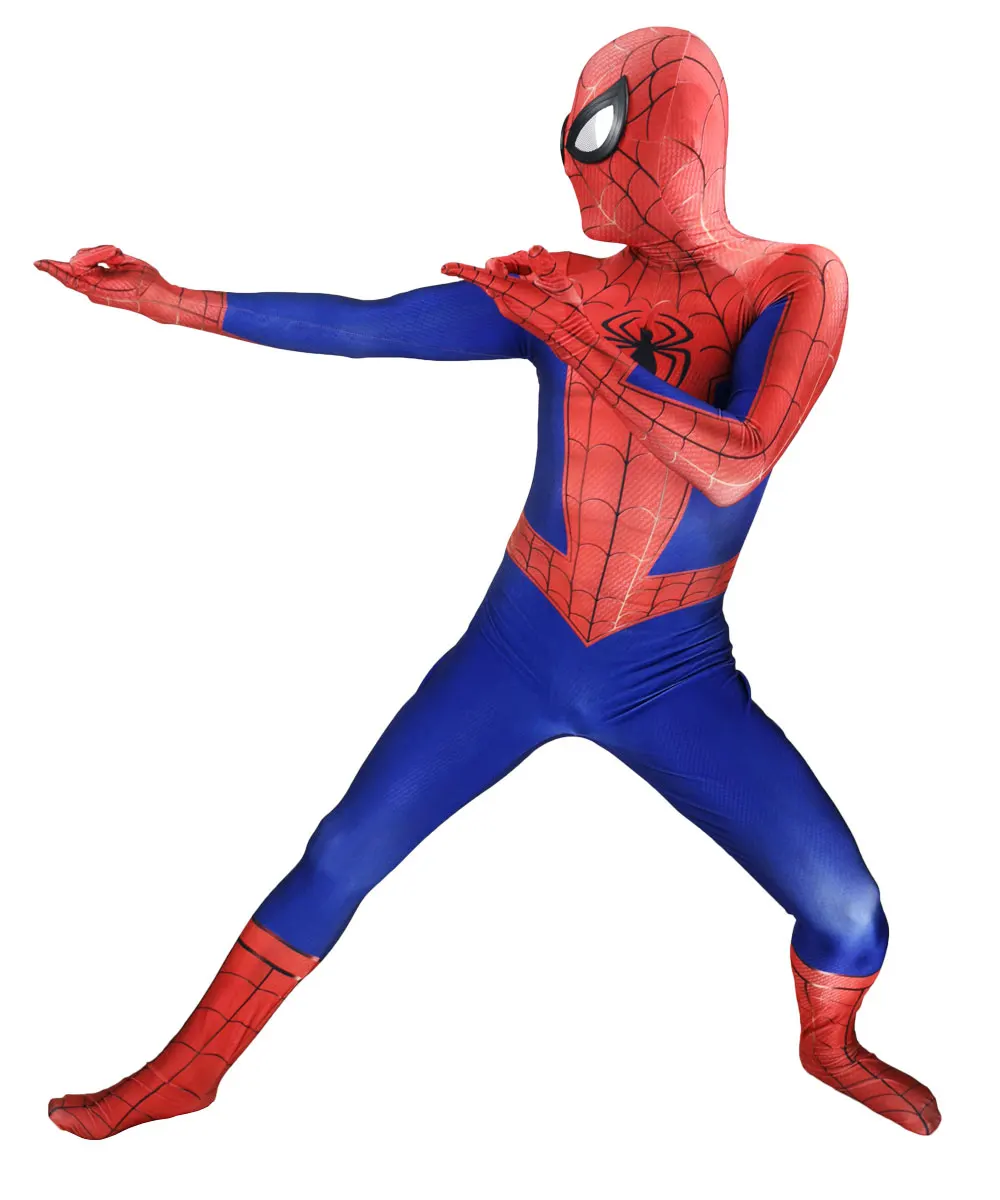 Halloween Adults Kids Peter Parker Spiderman Cosplay Costume Miles Morales Into The Verse SuperHero Zentai Men Male Bodysuit