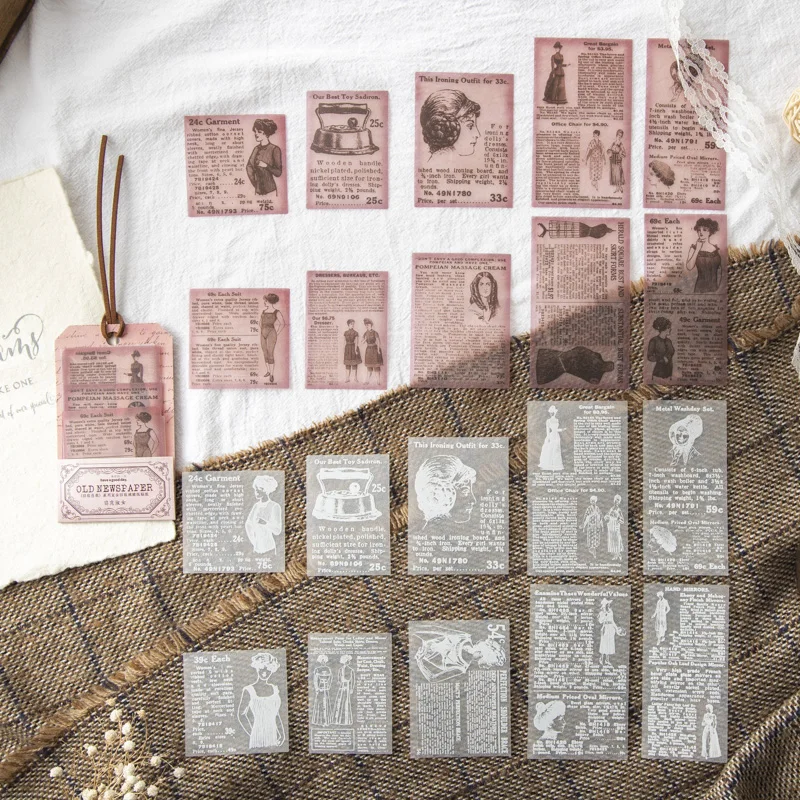

Transparent Vintage Stickers Decoration Notebooks Card Journal Intime Aesthetics Journal Scrapbooking Gift Letters Art Supplies