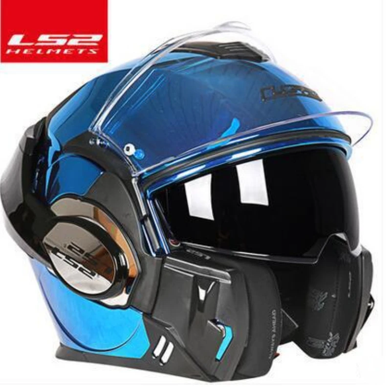 Casco de Moto abatible hacia arriba Modular Retro Ls2 FF399 antiniebla nuevo helmets motorcycle casco moto motorcycle accessorie