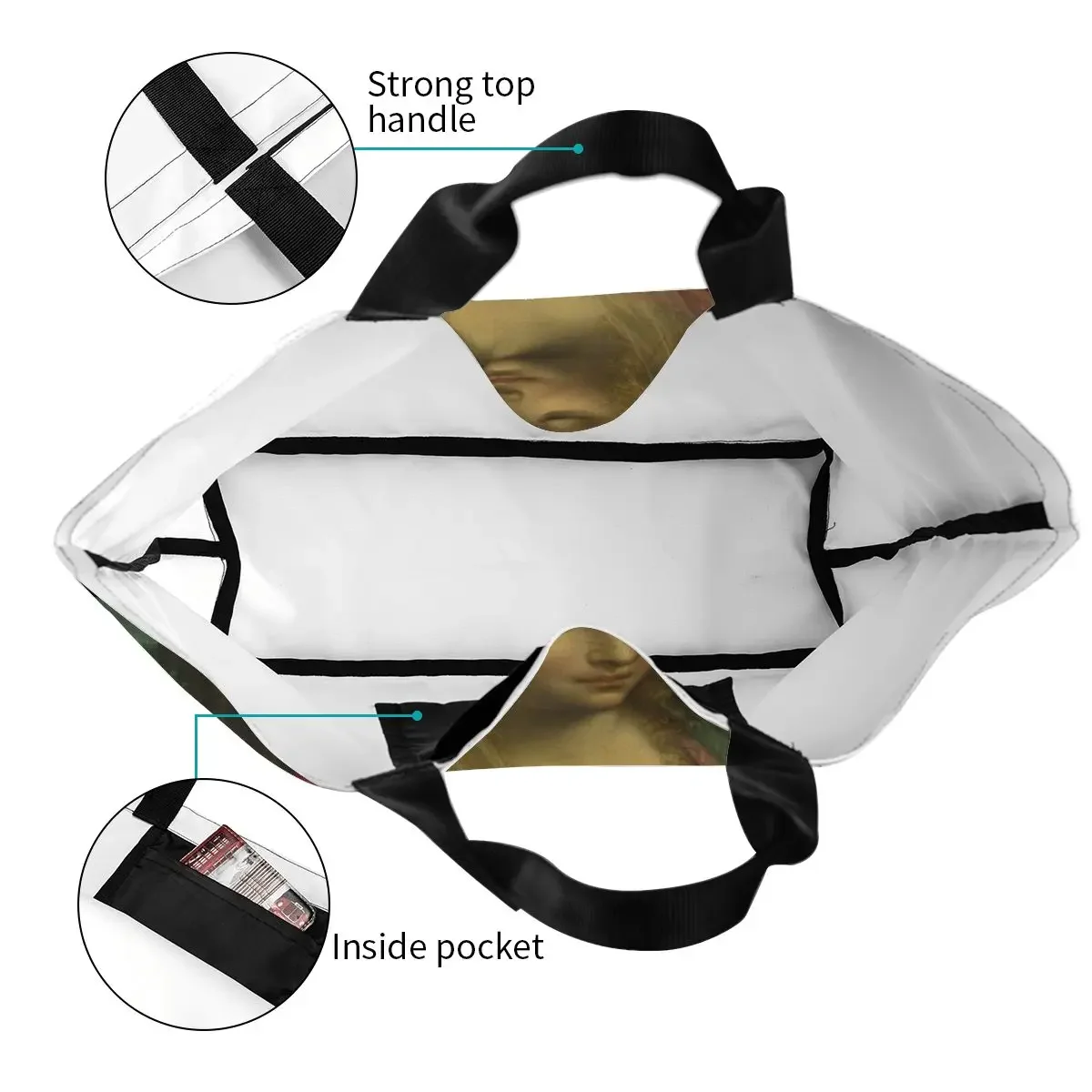 Сумка для покупок из ткани с изображением Леонардо да Винчи