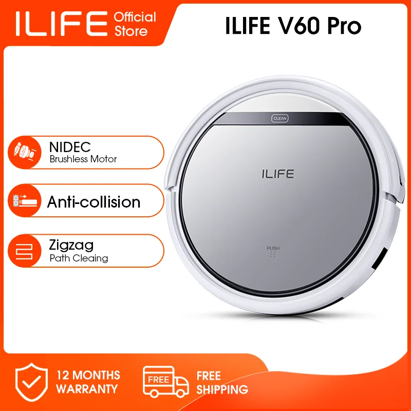

ILIFE пылесос-робот с сильным притяжением и ультратонким корпусом , влажная и сухая уборка, лучише пользовать для волос и твердого пола