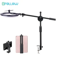 bfollow overhead shooting bracket desk clamp mount for mobile phone tablet dslr camera 10 inch ring light video top down stand