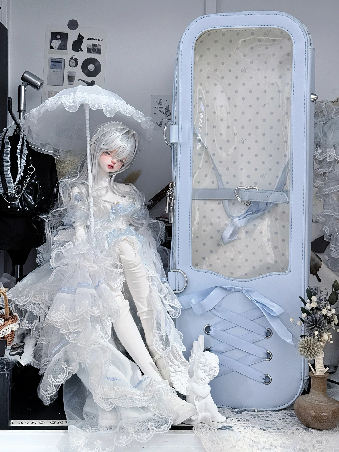 Фото Субкультура на Хэллоуин Y2k Cos, 4 очка, Bjd, сумка для куклы, студенческая милая сумка для коллекции кукол, портативные сумки через плечо Bjd №5