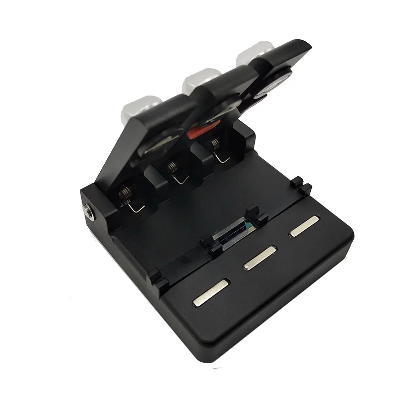 KL-51 Fiber V-groove Leather Line Fiber Optic Cable Coupler Bare Fiber ConnectionTest Aligner Docking PLC