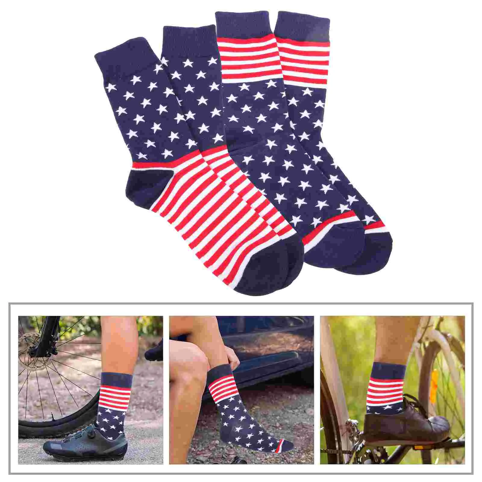 

Носки мужские забавные носки для шафера платье длинные спортивные туфли День Независимости домик с американским флагом