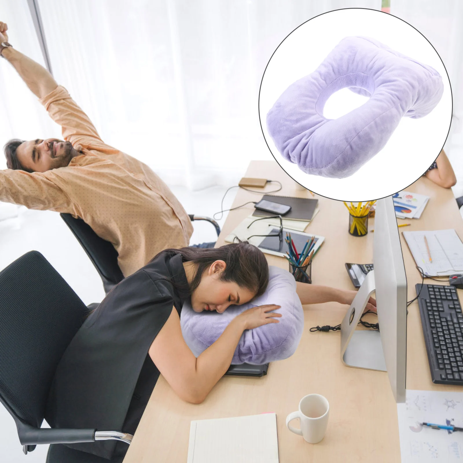 

Desktop Ear Hole Pillow Office Side Pillow Comfortable Ear Pillow Office Sleep Accessory